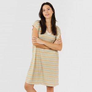 Vestito corto manica ampia soft Minty beige