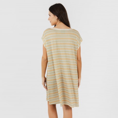 Vestito corto manica ampia soft Minty beige