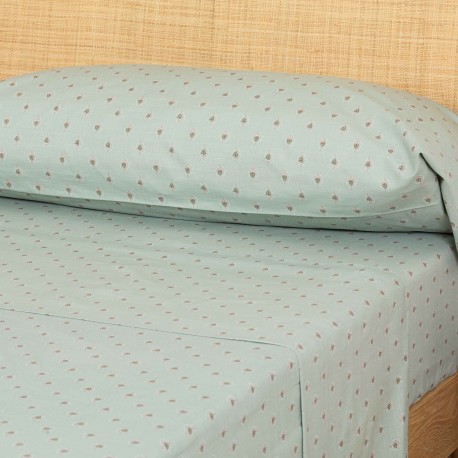 Set di lenzuola cotone Alessia verde