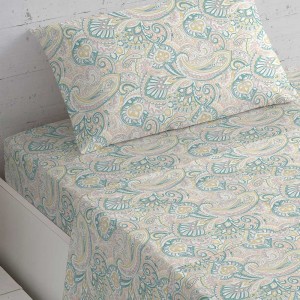 Set di lenzuola cotone Cachemir verde