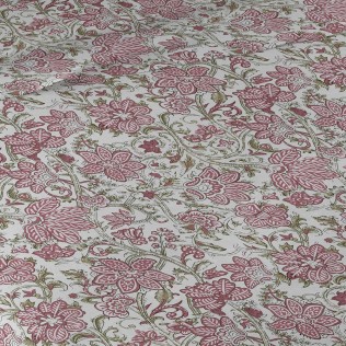 Set di lenzuola cotone Camelia marsala 2