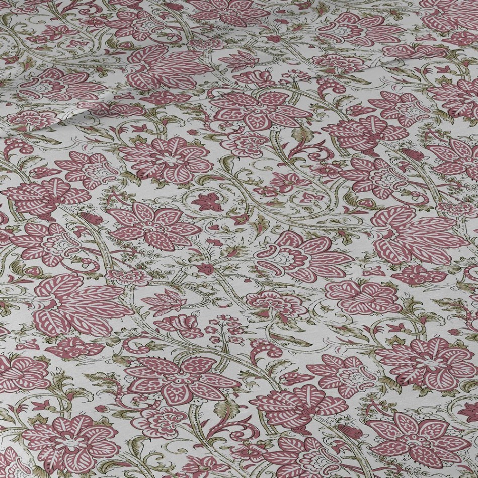 Set di lenzuola cotone Camelia marsala