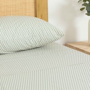 Set di lenzuola cotone Columbus verde