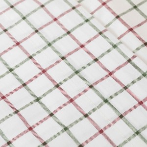 Set di lenzuola cotone Hank verde bordeaux 2