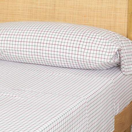 Set di lenzuola cotone Hank verde bordeaux