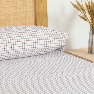 Set di lenzuola cotone Hank verde bordeaux