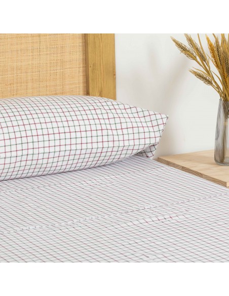 Set di lenzuola cotone Hank verde bordeaux Set di lenzuola cotone Hank verde bordeaux