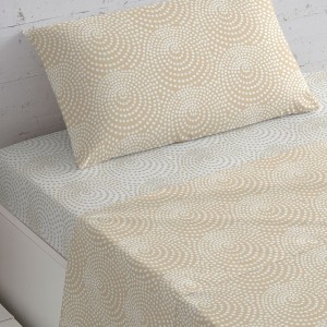 Set di lenzuola cotone Katy reversibile sabbia