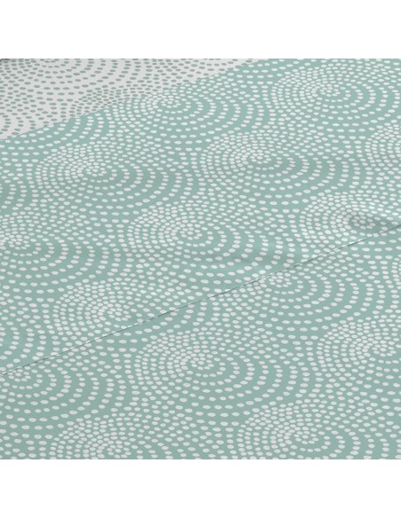 Set di lenzuola cotone Katy reversible verde tiffany letto-singolo