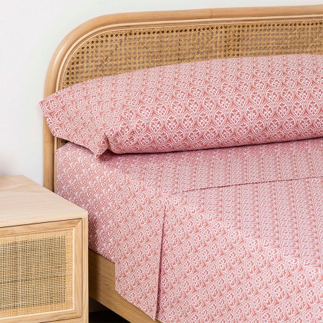 Set di lenzuola cotone Mazzuno reversibile marsala