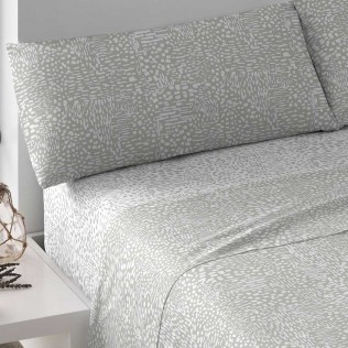 Set di lenzuola cotone New Mati reversible grigio perla