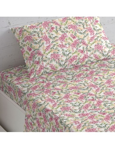Set di lenzuola cotone Nora malva rosa letto-singolo