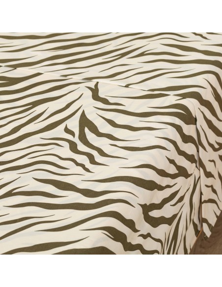 Set di lenzuola cotone Print verde militare letto-singolo