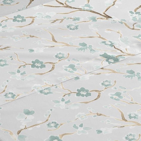 Set di lenzuola cotone Samanta verde tiffany