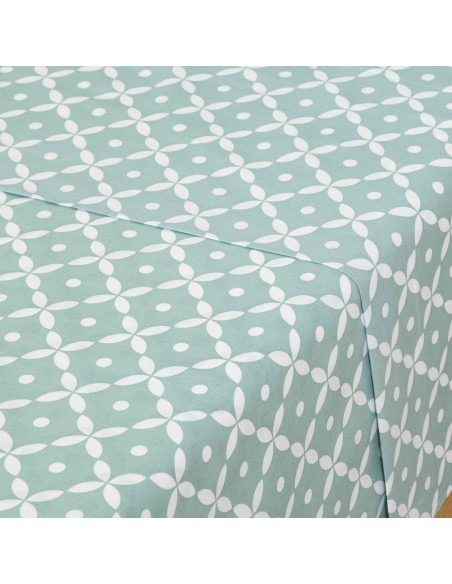 Set di lenzuola cotone Sinaloa reversibile verde tiffany