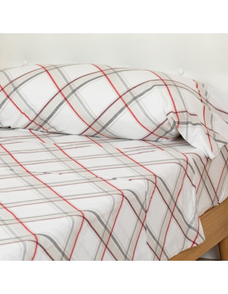 Set di lenzuola flanella Emmet rosso letto-singolo