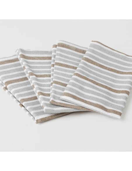 Set di 4 tovaglioli Raya Guti grigio Set di 4 tovaglioli Raya Guti grigio