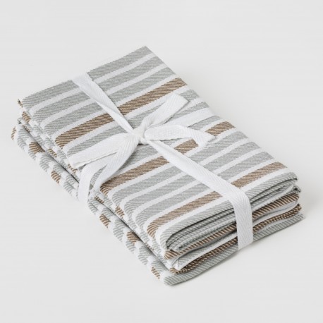 Set di 4 tovaglioli Raya Guti grigio