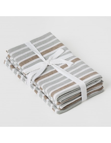 Set di 4 tovaglioli Raya Guti grigio Set di 4 tovaglioli Raya Guti grigio