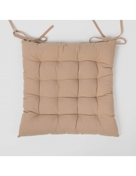 Cuscino per sedia in cotone tinta unita Cuscino per sedia in cotone tinta unita