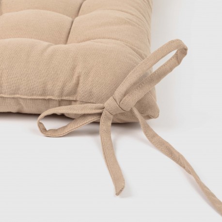 Cuscino per sedia in cotone tinta unita