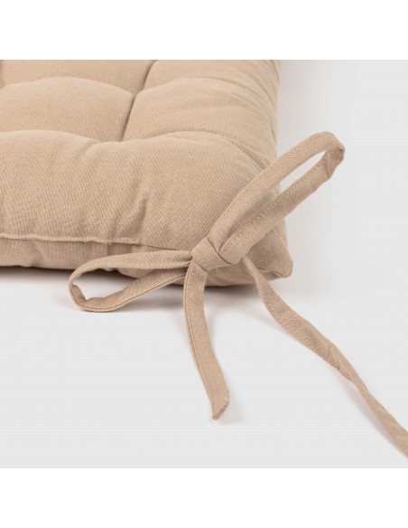 Cuscino per sedia in cotone tinta unita Cuscino per sedia in cotone tinta unita