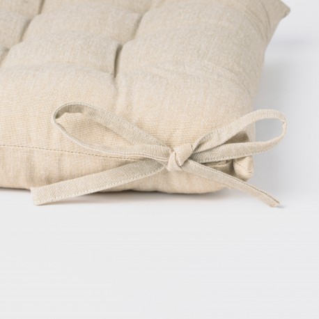 Cuscino per sedia in cotone tinta unita