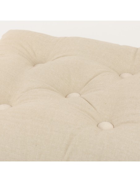 Cuscino per sedia con bottoni in cotone tinta unita cuscini-per-sedie