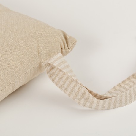 Cuscino per sedia con bottoni in cotone tinta unita