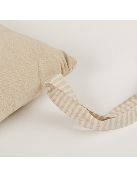 Cuscino per sedia con bottoni in cotone tinta unita Cuscino per sedia con bottoni in cotone tinta unita