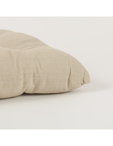 Cuscino per sedia con bottoni in cotone tinta unita Cuscino per sedia con bottoni in cotone tinta unita