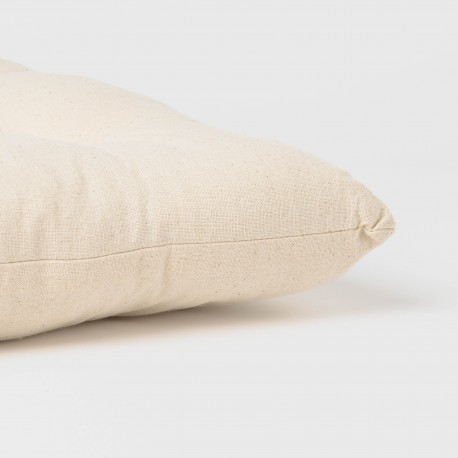 Cuscino per sedia con bottoni in cotone tinta unita