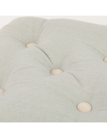 Cuscino per sedia con bottoni in cotone tinta unita Cuscino per sedia con bottoni in cotone tinta unita