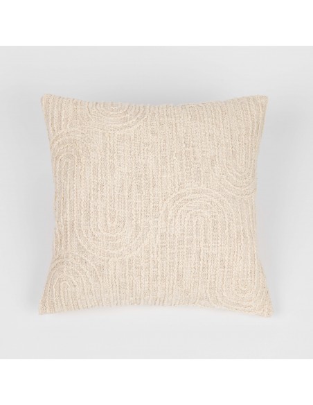 Cuscino quadrato cotone Ceballos bianco antico 45x45 - federa + imbottitura