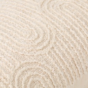 Cuscino quadrato cotone Ceballos bianco antico 45x45 - federa + imbottitura 2