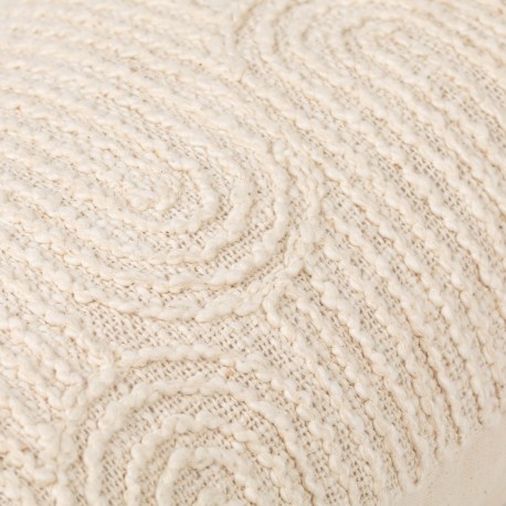 Cuscino quadrato cotone Ceballos bianco antico 45x45 - federa + imbottitura