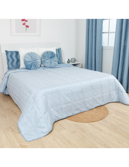 Copriletto jacquard ciniglia Elvira indaco - 120gr Copriletto jacquard ciniglia Elvira indaco - 120gr