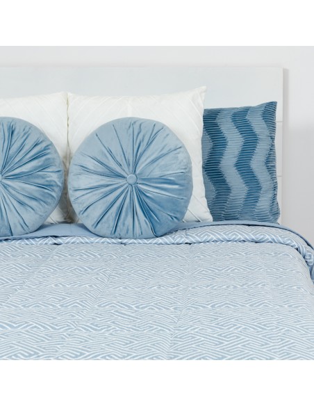 Copriletto jacquard ciniglia Elvira indaco - 120gr Copriletto jacquard ciniglia Elvira indaco - 120gr