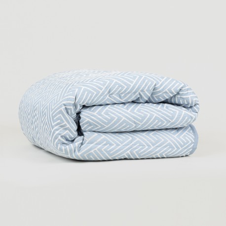 Copriletto jacquard ciniglia Elvira indaco - 120gr