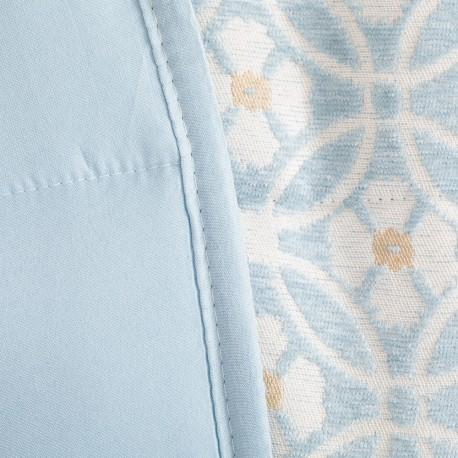 Copriletto jacquard ciniglia Marieta indaco - 120gr