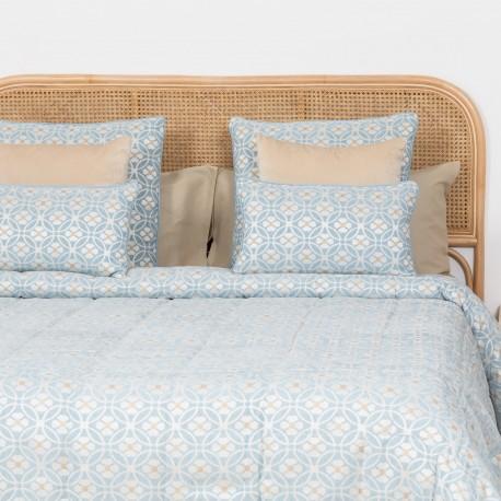 Copriletto jacquard ciniglia Marieta indaco - 120gr