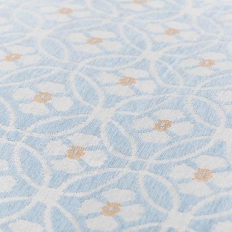 Copriletto jacquard ciniglia Marieta indaco - 120gr