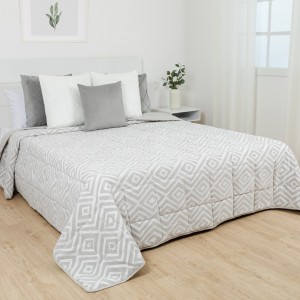 Copriletto jacquard ciniglia Feria perla - 120 gr