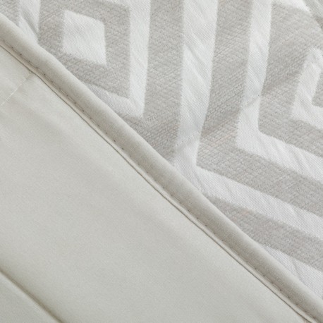 Copriletto jacquard ciniglia Feria perla - 120 gr