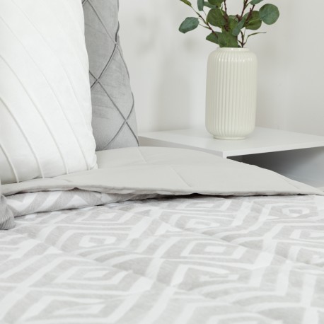 Copriletto jacquard ciniglia Feria perla - 120 gr