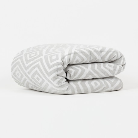 Copriletto jacquard ciniglia Feria perla - 120 gr