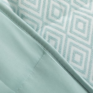Copriletto jacquard ciniglia Andres verde tiffany - 120gr 2