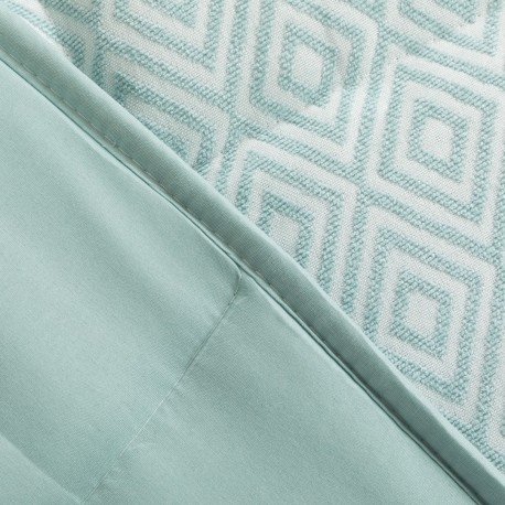 Copriletto jacquard ciniglia Andres verde tiffany - 120gr