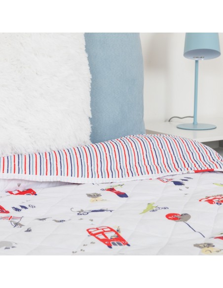 Copriletto bouti York blu navy