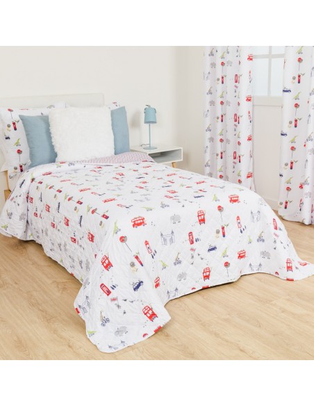 Copriletto bouti York blu navy